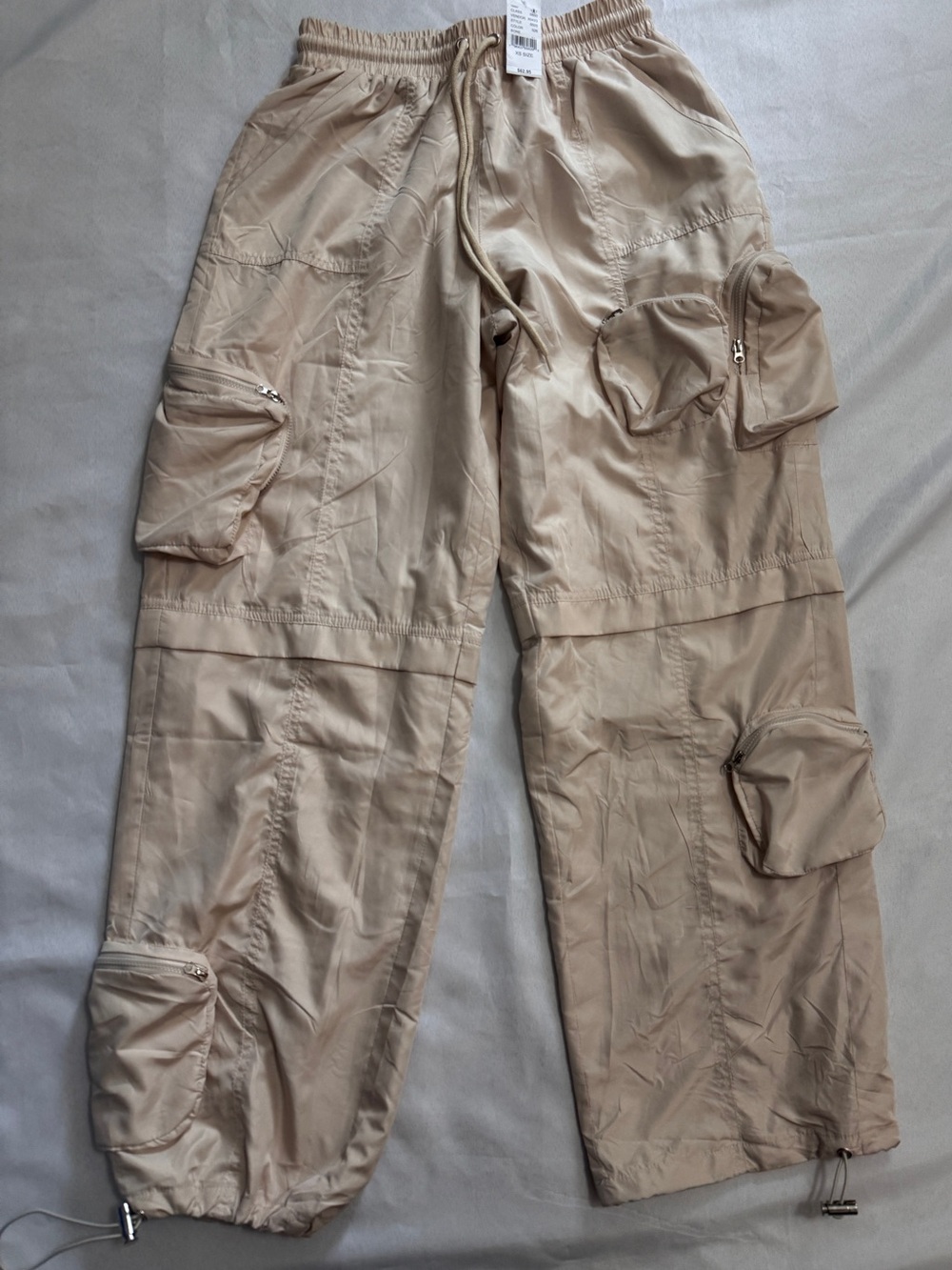 NWT PacSun Parachute Zip Off Cargo Pants All the Pockets Size XS